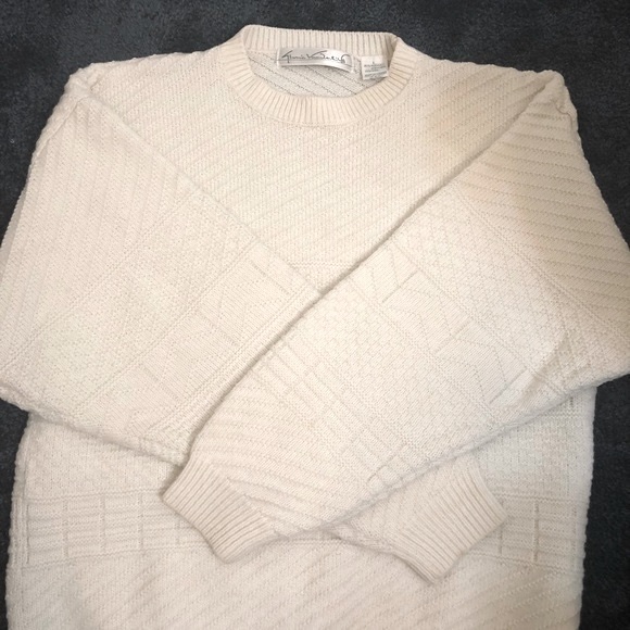Vintage Gloria Vanderbilt Ivory Wool Knit Sweater - Picture 6 of 7